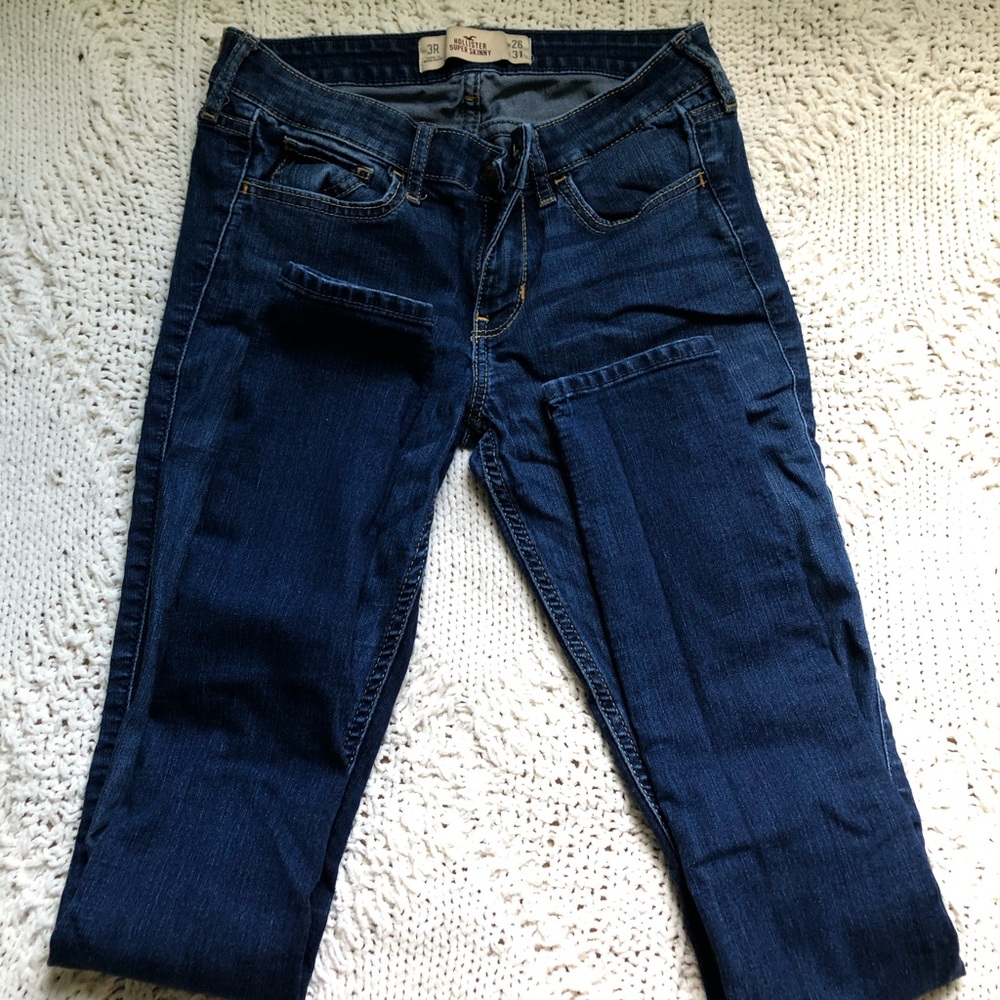 Dark Wash No Damage Super Skinny